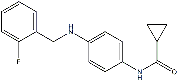 N-(4-{[(2-fluorophenyl)methyl]amino}phenyl)cyclopropanecarboxamide Struktur