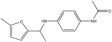 N-(4-{[1-(5-methylfuran-2-yl)ethyl]amino}phenyl)acetamide Struktur