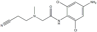 N-(4-amino-2,6-dichlorophenyl)-2-[(2-cyanoethyl)(methyl)amino]acetamide Struktur