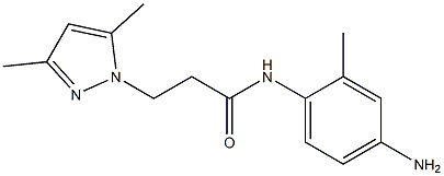 N-(4-amino-2-methylphenyl)-3-(3,5-dimethyl-1H-pyrazol-1-yl)propanamide Struktur