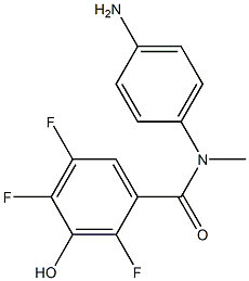 N-(4-aminophenyl)-2,4,5-trifluoro-3-hydroxy-N-methylbenzamide Struktur