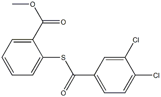 methyl 2-(3,4-dichlorobenzoyl)sulfanylbenzoate Struktur