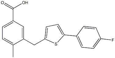 3-((5-(4-fluorophenyl)thiophen-2-yl)methyl)-4-methylbenzoic acid