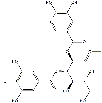 1-O-methyl-2,3-di-O-galloylglucose Struktur