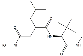 N2-(2-((hydroxycarbamoyl)methyl)-4-methylvaleryl)-N1,3-dimethylvalinamide Struktur