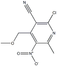 2-Methyl-3-nitro-4-methoxymethyl-5-cyano-6-chloropyridine Struktur