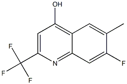 7-Fluoro-6-Methyl-2-(Trifluoromethyl)Quinolin-4-ol Struktur