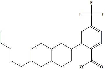 6-PENTYL-DECAHYDRONAPHTHALEN-2-YL4-(TRIFLUOROMETHYL)BENZOATE Struktur