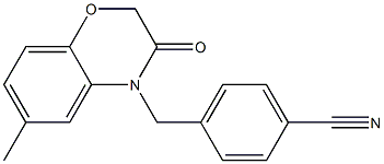 4-((2,3-dihydro-6-methyl-3-oxobenzo[b][1,4]oxazin-4-yl)methyl)benzonitrile Struktur