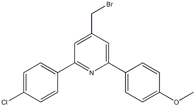 4-(bromomethyl)-2-(4-chlorophenyl)-6-(4-methoxyphenyl)pyridine Struktur