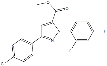 methyl 3-(4-chlorophenyl)-1-(2,4-difluorophenyl)-1H-pyrazole-5-carboxylate Struktur