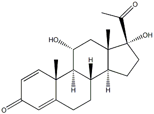 11A,17A-DIHYDROXY-PREGN-1,4-DIENE-3,20-DIONE Struktur