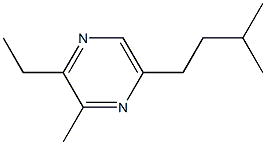 2-METHYL-3-ETHYL-6-ISOAMYLPYRAZINE Struktur