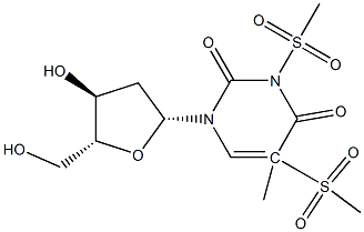 3 5-DIMETHANESULFONYLTHYMIDINE Struktur