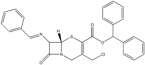 DIPHENYLMETHYL 7-BENZYLIDENEAMINO-3-CHLOROMETHYL-3-CEPHEM-4- CARBOXYLATE Struktur