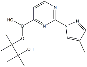 2-(4-METHYL-1H-PYRAZOL-1-YL)PYRIMIDINE-4-BORONIC ACID PINACOL ESTER Struktur