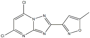 5,7-DICHLORO-2-(5-METHYLISOXAZOL-3-YL)[1,2,4]TRIAZOLO[1,5-A]PYRIMIDINE Struktur