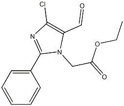 ETHYL (4-CHLORO-5-FORMYL-2-PHENYL-1H-IMIDAZOL-1-YL)ACETATE Struktur