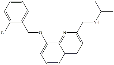 N-({8-[(2-CHLOROBENZYL)OXY]QUINOLIN-2-YL}METHYL)PROPAN-2-AMINE Struktur