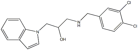 1-[(3,4-dichlorobenzyl)amino]-3-(1H-indol-1-yl)propan-2-ol Struktur