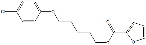 5-(4-chlorophenoxy)pentyl 2-furoate Struktur