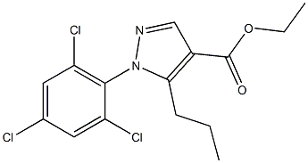 ethyl 5-propyl-1-(2,4,6-trichlorophenyl)-1H-pyrazole-4-carboxylate Struktur