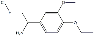 1-(4-ethoxy-3-methoxyphenyl)ethanamine hydrochloride Struktur