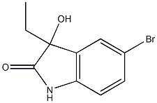 5-bromo-3-ethyl-3-hydroxy-1,3-dihydro-2H-indol-2-one Struktur