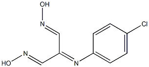 2-[(4-chlorophenyl)imino]malonaldehyde dioxime Struktur