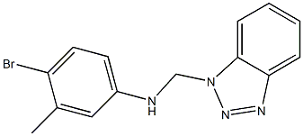 N1-(1H-1,2,3-benzotriazol-1-ylmethyl)-4-bromo-3-methylaniline Struktur