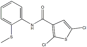 N3-[2-(methylthio)phenyl]-2,5-dichlorothiophene-3-carboxamide Struktur