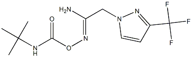 N'-{[(tert-butylamino)carbonyl]oxy}-2-[3-(trifluoromethyl)-1H-pyrazol-1-yl]ethanimidamide Struktur