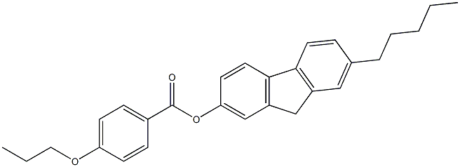 7-pentyl-9H-fluoren-2-yl 4-propoxybenzoate Struktur