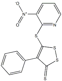 5-[(3-nitro-2-pyridyl)thio]-4-phenyl-3H-1,2-dithiole-3-thione Struktur