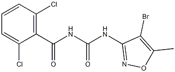 N-(4-bromo-5-methylisoxazol-3-yl)-N'-(2,6-dichlorobenzoyl)urea Struktur