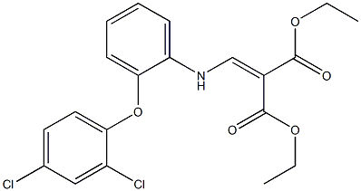 diethyl 2-{[2-(2,4-dichlorophenoxy)anilino]methylidene}malonate Struktur