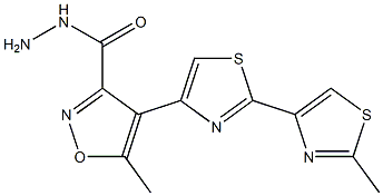 4-[2-(2-methylthiazol-4-yl)thiazol-4-yl]-5-methylisoxazole-3-carbohydrazide Struktur