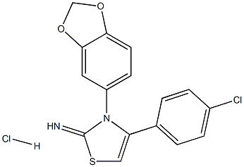 3-(1,3-benzodioxol-5-yl)-4-(4-chlorophenyl)-2,3-dihydro-1,3-thiazol-2-iminehydrochloride Struktur