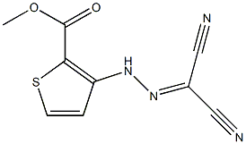 methyl 3-[2-(dicyanomethylidene)hydrazino]thiophene-2-carboxylate Struktur