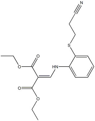 diethyl 2-({2-[(2-cyanoethyl)thio]anilino}methylidene)malonate Struktur