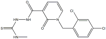 2-{[1-(2,4-dichlorobenzyl)-2-oxo-1,2-dihydro-3-pyridinyl]carbonyl}-N-methyl-1-hydrazinecarbothioamide Struktur