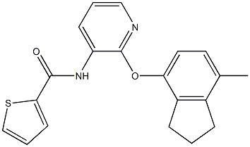 N2-{2-[(7-methyl-2,3-dihydro-1H-inden-4-yl)oxy]-3-pyridyl}thiophene-2-carboxamide Struktur