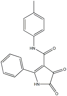 N3-(4-methylphenyl)-4,5-dioxo-2-phenyl-4,5-dihydro-1H-pyrrole-3-carboxamide Struktur