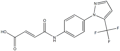 4-oxo-4-{4-[5-(trifluoromethyl)-1H-pyrazol-1-yl]anilino}but-2-enoic acid Struktur