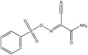 2-amino-2-oxo-N-[(phenylsulfonyl)oxy]ethanimidoyl cyanide Struktur