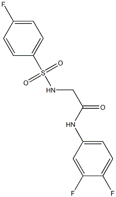 N-(3,4-difluorophenyl)-2-{[(4-fluorophenyl)sulfonyl]amino}acetamide Struktur