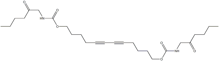 12-({[(2-oxohexyl)amino]carbonyl}oxy)dodeca-5,7-diynyl N-(2-oxohexyl)carbamate Struktur