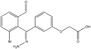 2-{3-[2-(3-bromobenzoyl)carbohydrazonoyl]phenoxy}acetic acid Struktur