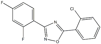 5-(2-chlorophenyl)-3-(2,4-difluorophenyl)-1,2,4-oxadiazole Struktur