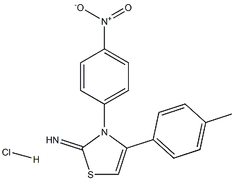 4-(4-methylphenyl)-3-(4-nitrophenyl)-2,3-dihydro-1,3-thiazol-2-imine hydrochloride Struktur